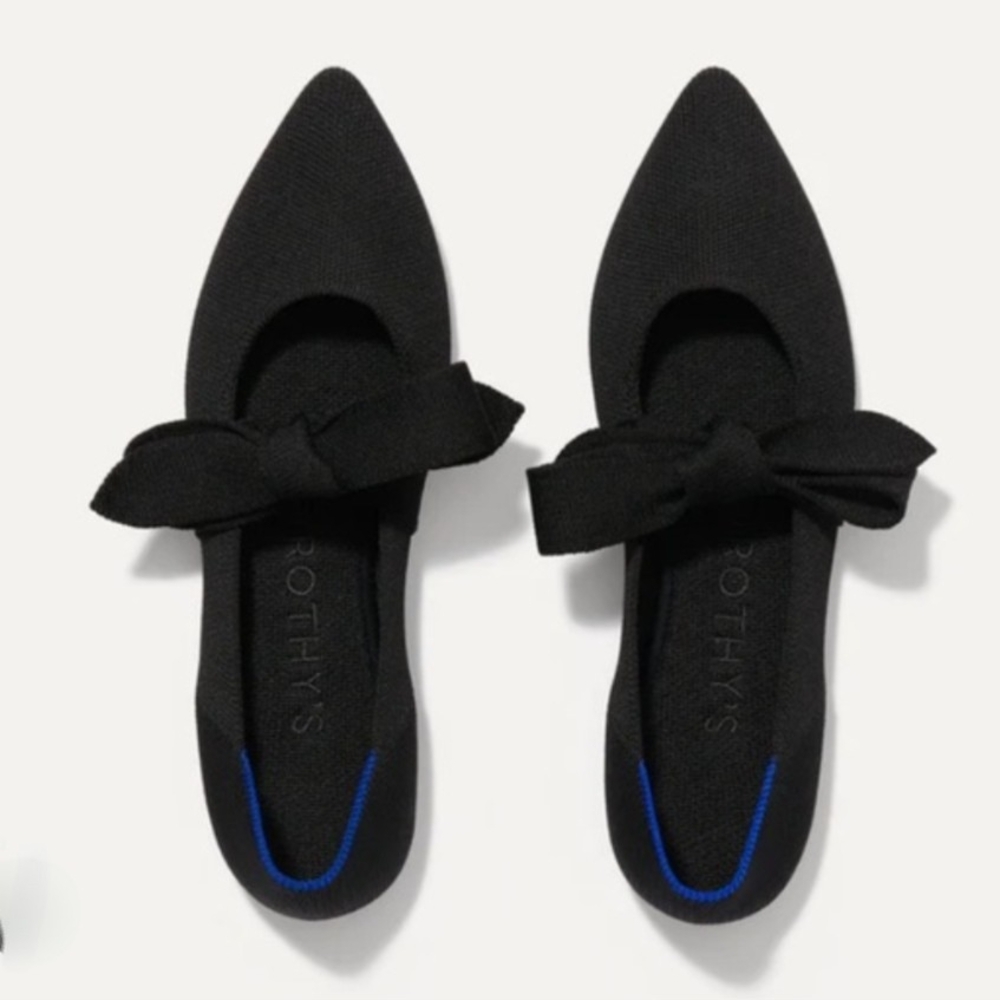 Rothy's Women's Black Flats with Bow